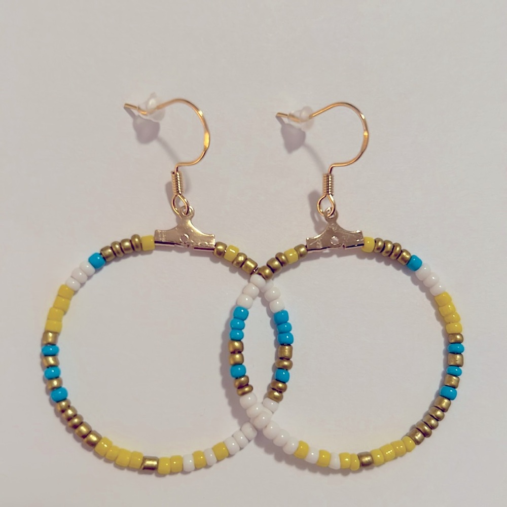Handmade • Bead Hoop Earrings